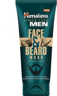 HIMALAYA Face & Beard Wash with Aloe-Vera & Coconut water, Refreshes Skin & Softens Beard Face Wash