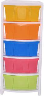 N H Enterprise Utensil Kitchen Rack Plastic MultiPurpose Use Standard Size 5 Layer Drawer