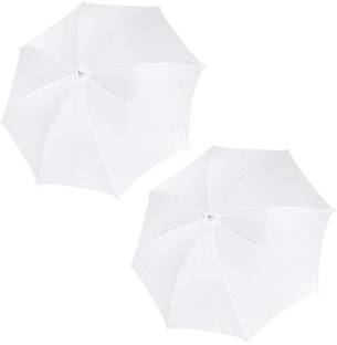 WON Umbrella Diffuser (Approx 30-inch) for Photography Speedlite Flash, Continuous Light (Sungun, Porta) Videography (Pack of 2) White Reflector Umbrella