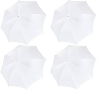 WON Umbrella Diffuser (Approx 30-inch) for Photography Speedlite Flash, Continuous Light (Sungun, Porta) Videography (Pack of 4) White Reflector Umbrella