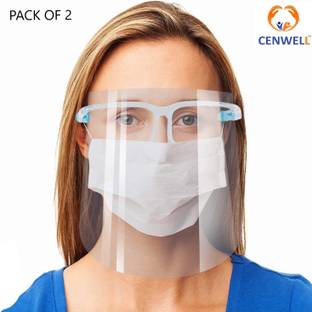 CENWELL FACESHIELD SHC1010 2 Pcs Full face shield Protective Face Shield Full Cover Visor Glasses Safety Visor