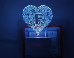 UKANI 3D Illusion LED Light Night Lights for 7 Colors Led Changing Lighting Bedroom Decoration Decorative Lighting Gifts for Boys Girls Kids Baby Friends ALPHABET F Night Lamp ( 5 cm, Multicolor ) Night Lamp
