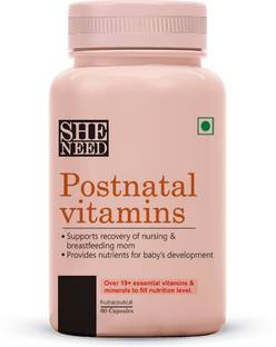 SheNeed Postnatal Vitamins Supplements - Supports Your Recovery & Nursing - 60 Capsules