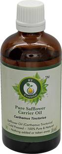 R V Essential Safflower Carrier Oil 100ml- Carthamus Tinctorius (100% Pure and Natural Cold Pressed)