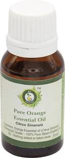 R V Essential Orange Essential Oil 10ml- Citrus Sinensis (100% Pure and Natural Steam Distilled)