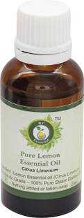 R V Essential Lemon Essential Oil 10ml- Citrus Limonum (100% Pure and Natural Steam Distilled)