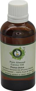 R V Essential Almond Carrier Oil 50ml- Prunus Dulcis (100% Pure and Natural Cold Pressed)