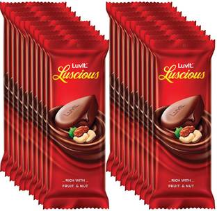 LuvIt Luscious Fruit & Nut Chocolate Bars Multipack Deliciously Smooth Bars