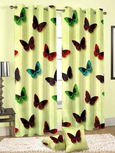 BEST FAB 214 cm (7 ft) Polyester Room Darkening Door Curtain (Pack Of 2)