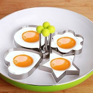 Connectwide 4pcs/lot Stainless Steel Omelette Mould Device Love Surprise Eggs Ring Model Set Cookie Cutter