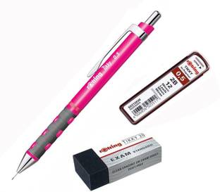 rotring Promo Set Graphite Lead, Eraser & 0.5mm Neon Pink Mechanical Pencil