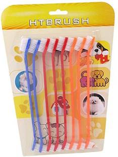 W9 3 in 1 Double Headed Long Handle Dental Oral Care Dog Cat Toothbrush Basic Comb for  Dog