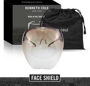 Kenneth Cole KC1FCSHLDBRW Goggle-Style Face Shield with 180° Safety Coverage: Anti-Fog Glasses and Clear Face Visor Integrated in One Design - Unisex Fashion Protective Wear for Men & Women Safety Visor
