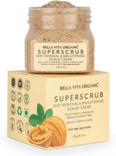 Bella vita organic SuperScrub Natural Dirt Removal & Skin Brightening Scrub Cream Scrub