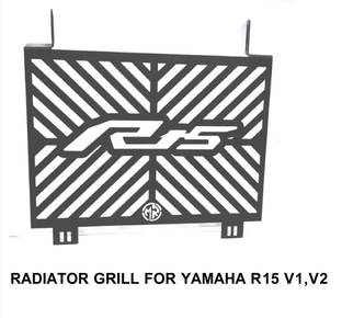 imad RADIATOR GIRLL FOR R15 V2/V1 BLACK Bike Radiator Guard