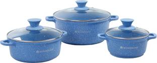 WONDERCHEF Granite Die-Cast Pack of 3 Cook and Serve Casserole Set
