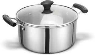 Alda Triply Bueno Stainless Steel Casserole With Glass Lid 20cm, 2.8 Ltr Cook and Serve Casserole