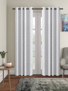 Cortina 210 cm (7 ft) Door Polyester Room Darkening Curtain (Pack Of 2)