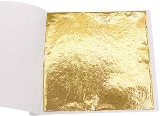 SUMERA GEMS Multifunctional gilding genuine Imitation sheets Taiwan B gold leaf foilfor Craft Art Furniture Decorating 20p14×14cm Aluminium Foil