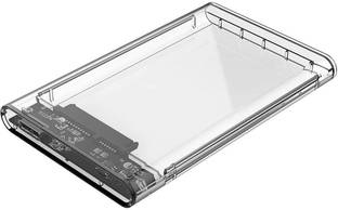 Nsinc 2.5 Inch SATA to USB External Hard Drive Enclosure HDD/SSD, Transparent Hard Disk Box (USB 3.0) ...