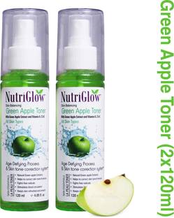 NutriGlow Green Apple Toner With Green Apple Extract and Vitamin A, C & E Men & Women