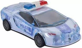 VRUX Police Car with Lights, Friction, Music and Siren Sound / Police 3D Car Police Car Super Speed Colourful Dazzling Light and Music