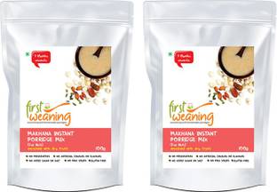 First Weaning Makhana Instant porridge mix, enriched with dry fruits, Pack of 2, 100g each Cereal