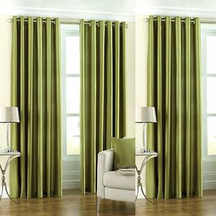 Radhey Radhey Decor 152 cm (5 ft) Window Polyester Semi Transparent Curtain (Pack Of 6)