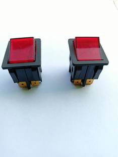 rc electric india Pack o rectangle Rocker Switch 16Amp, 4 pine ON/OFF Switch 125V AC to 250V AC Electronic Components Electronic Hobby Kit