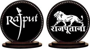 GiftzLane Rajput & Rajput Lion Car Dashboard Idol Combo #572 Showpiece / Figurine Decorative Showpiece  -  8 cm