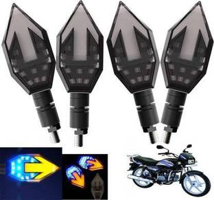 QZ DEVICE Front, Rear LED Indicator Light for Hero Splendor Pro, Universal For Bike