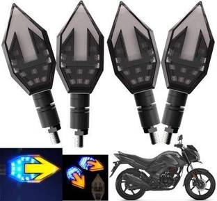 QUIRKY ZONE Front, Rear LED Indicator Light for Honda Unicorn, Universal For Bike