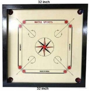 Matul Sports Carrom 32 inch With Ludo board Game 32 cm Carrom Board