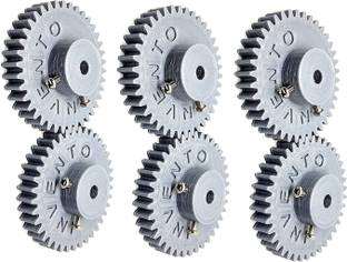 INVENTO 6pcs 3D Printed Plastic Spur Gear 38 Teeth, 1.5 Module, 60mm dia, 10mm Width, 8mm hole for DIY Projects Automotive Electronic Hobby Kit