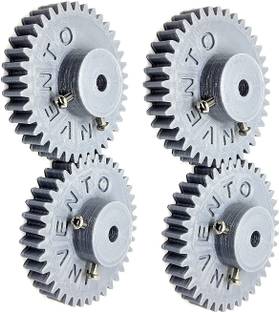 INVENTO 4pcs 3D Printed Plastic Spur Gear 38 Teeth, 1.5 Module, 60mm dia, 10mm Width, 8mm hole for DIY Projects Automotive Electronic Hobby Kit