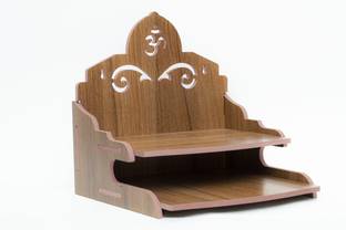 Rudrax Mini Temple 6884 Solid Wood Home Templ Engineered Wood Home Temple