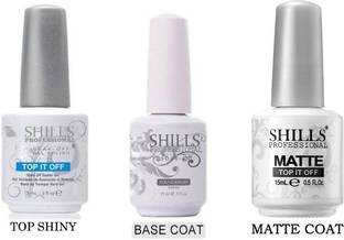 Shills Professional UV LED Soak Off Top Coat & Base Coat & Matte Coat Gel Polish Top Coat & Base Coat & Matte Coat