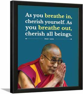 Dalai Lama Quotes Poster - motivational quotes frames - poster with frame - Dalai Lama Frame Wall Hanging – Quotes wall frames Paper Print
