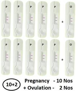 WebMedia 10 Nos Pregnancy Test (HCG Urine Test) and 2 Nos Ovulation Test (LH Test) Pregnancy Test Kit