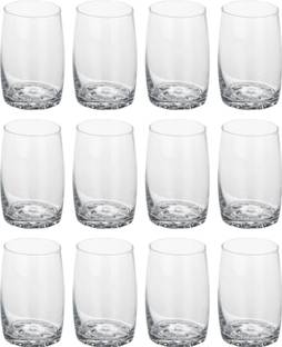 Somil (Pack of 12) Stylish Shape Self Designer Multipurpose Glass Set Of 12 Glass Set Water/Juice Glass
