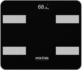 Mievida Fit Ultra BT Digital full body composition monitor, Smart body weight machine with mobile App, Heart rate function with 13 measurements Weighing Scale