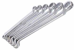 Venus hand tools VMRS6 Shallow Offset Ring Spanner Set (6 Pcs) Size 6 - 17 mm, CRV steel Double Sided Box End Wrench