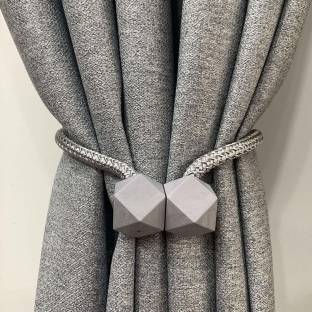 TREXEE Grey Tieback Hook, Curtain Knobs