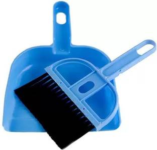 KAYKUS Mini Plastic Cleaning Brush and Dustpan Set Sweep Broom for Computer, Keyboard, Desktop, Car Table (Multicolour) Pack of 1 Plastic Dustpan (Blue) Plastic Dustpan