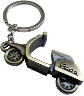Techpro Vespa Metal Scooter Key Chain (Silver) Key Chain