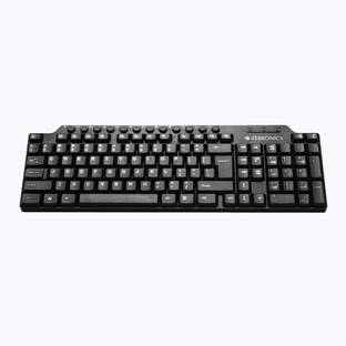 ZEBRONICS ZEB-KM-2100 Wired USB Standard Desktop Keyboard Compatible with Desktop, Laptop, Mac stand support,multimedia_keys,KM-2100