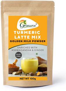 Grenera Spiced Turmeric Latte Mix,Golden Milk enriched with Ashwagandha,Coconut Palm Sugar