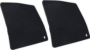 P-PLUS INTERNATIONAL Silicone Trivet Pot Mat, Black Pack of 2 Matte Trivet