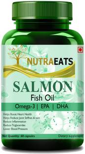 NutraEats Salmon Fish Oil Omega-3 1000mg (360 EPA & 240 DHA) Softgel Premium