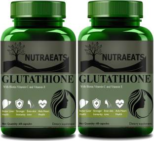 NutraEats L Glutathione Capsules For Skin Glowing ,Skin Whitening(Pack Of 2) Pro